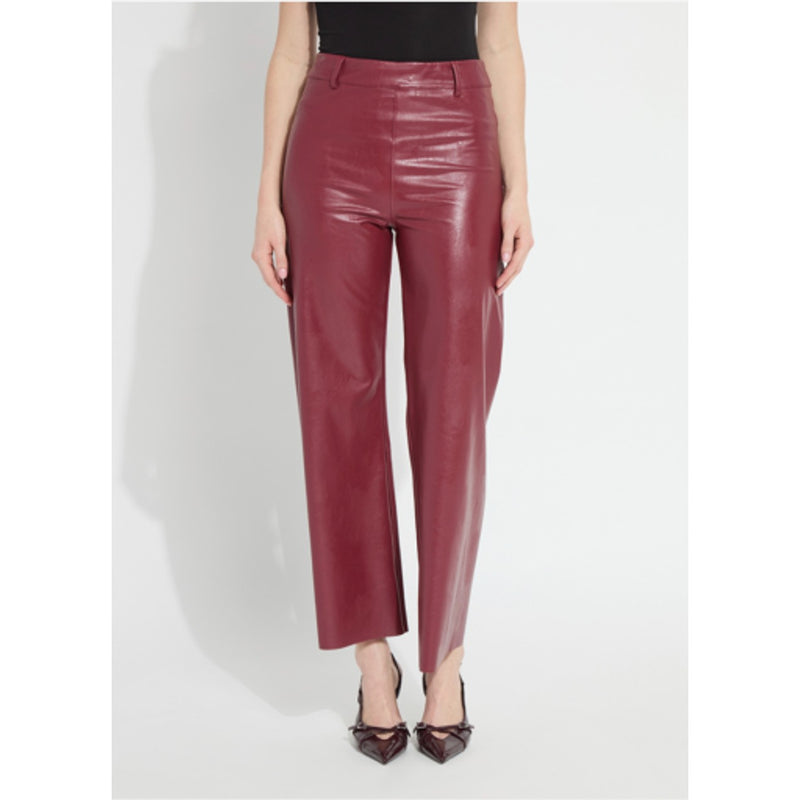 Lysse - Womens Hi Waist Vegan Leather Wide Leg