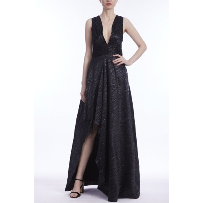 Badgley Mischka - Womens V Neck Hi Low