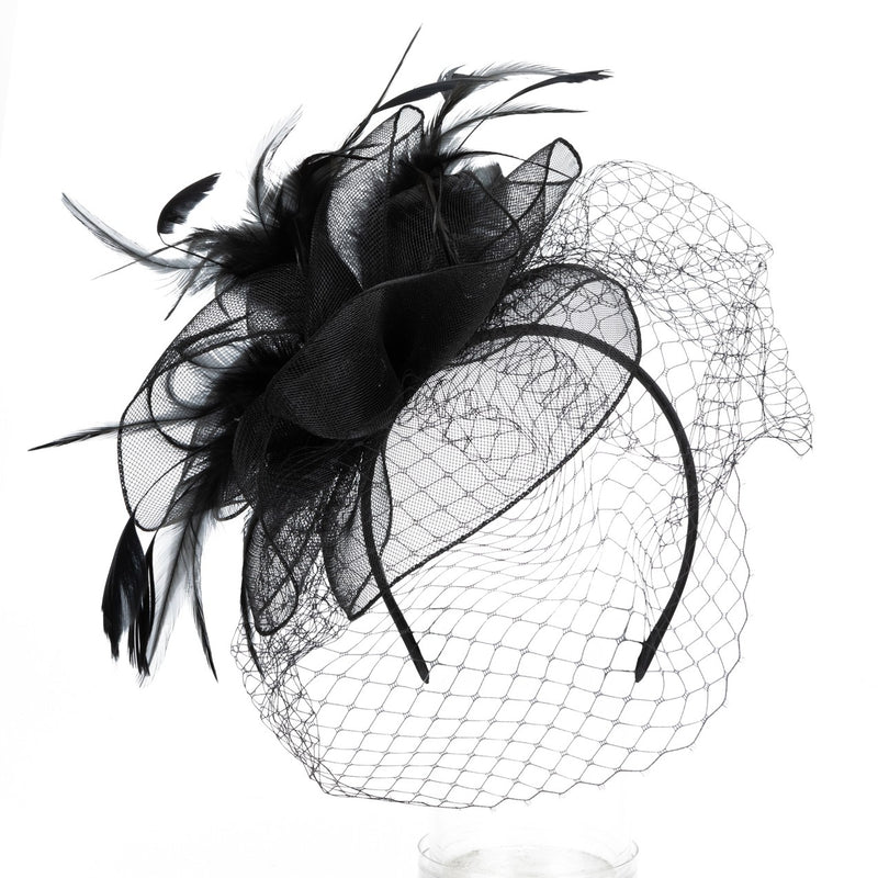 San Diego Hat Company - Woven Mesh Fascinator with Tonal