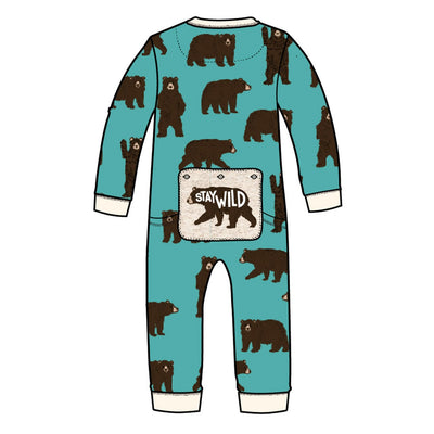 Little Blue House - Brown Bears Kids Union Suit