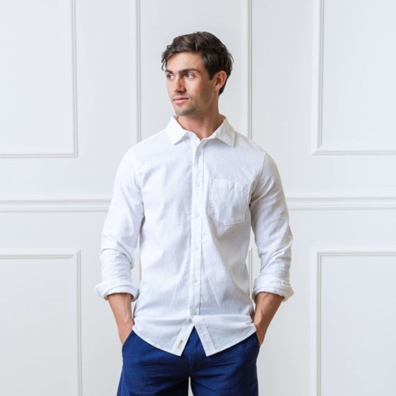 Hope & Henry - Mens Linen Button Down Shirt