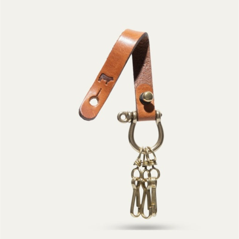 WILL Leather Goods - Unisex Leather Turn-Back Keyring