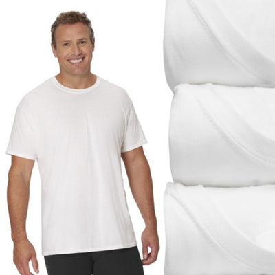 Hanes - Mens Big Man Ultimate® Comfortsoft® Men's Undershirts Crewneck Pack – 3-Pack – Cool Comfort® Cotton (Big & Tall)