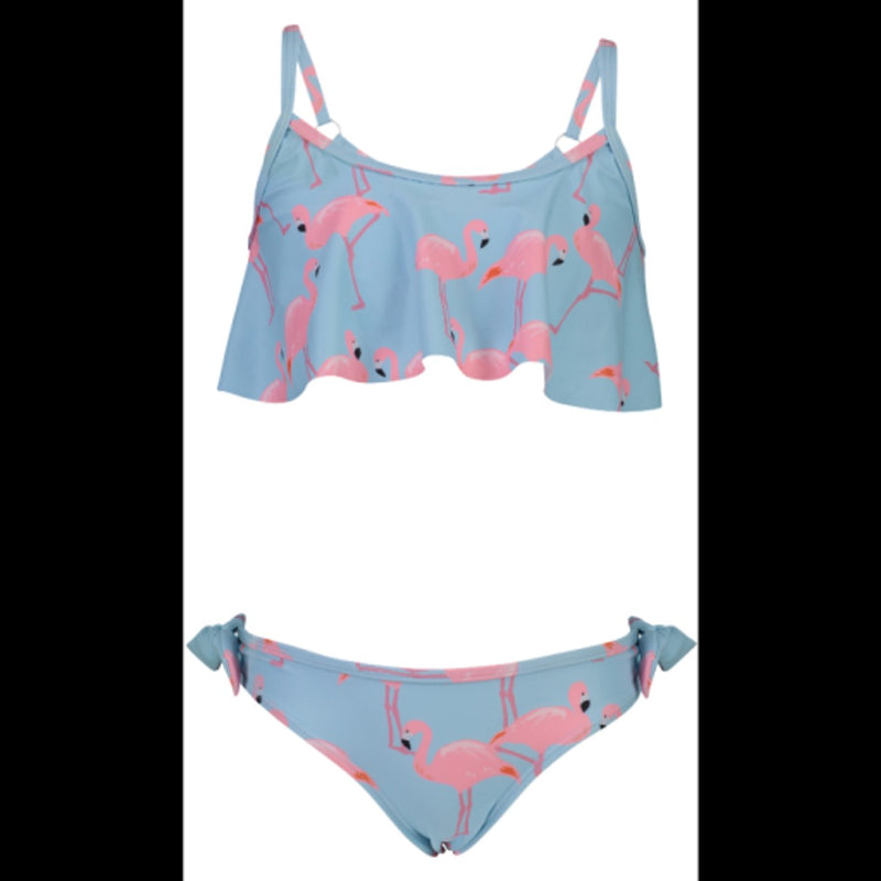 Snapper Rock - Girls Flamingo Social Flounce Bikini