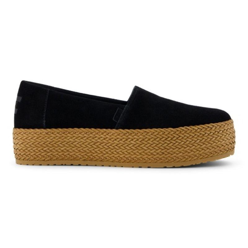 TOMS - Womens Valencia Espadrille - Black Suede