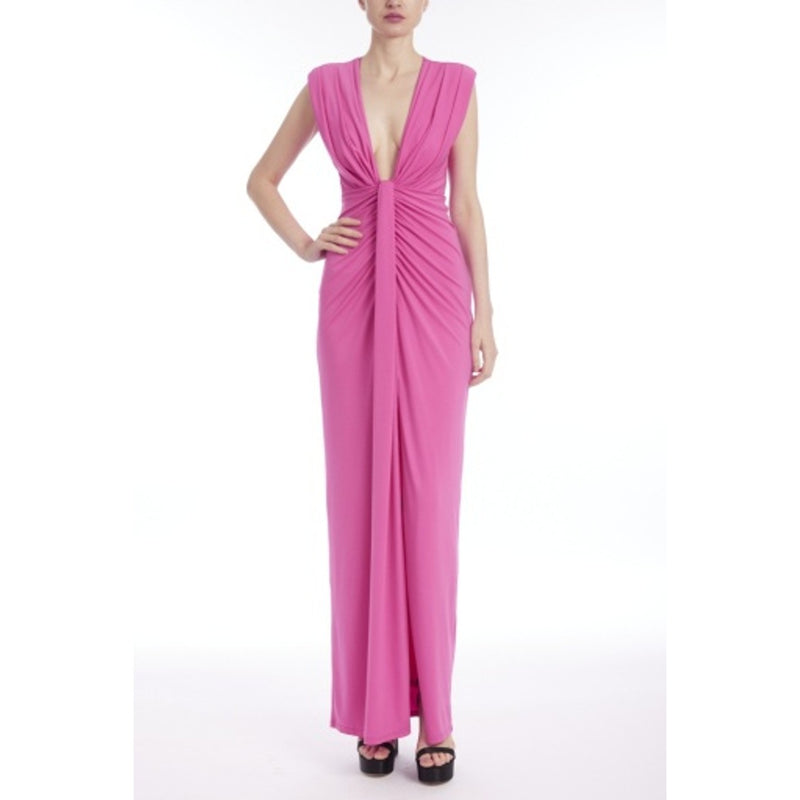 Badgley Mischka - Womens Deep V Shirred
