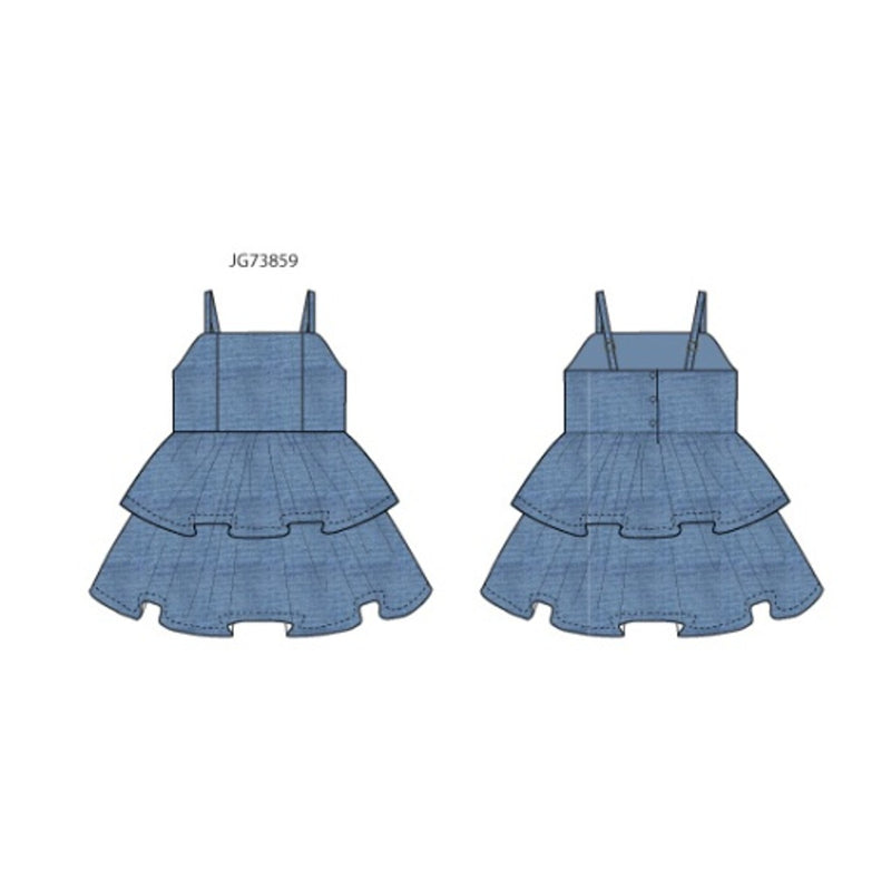 Janie and Jack - Girls with Denim Tier Dress Smbas