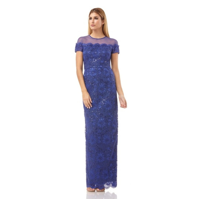 JS Collections - Womens Sequin Corded Lace Gown