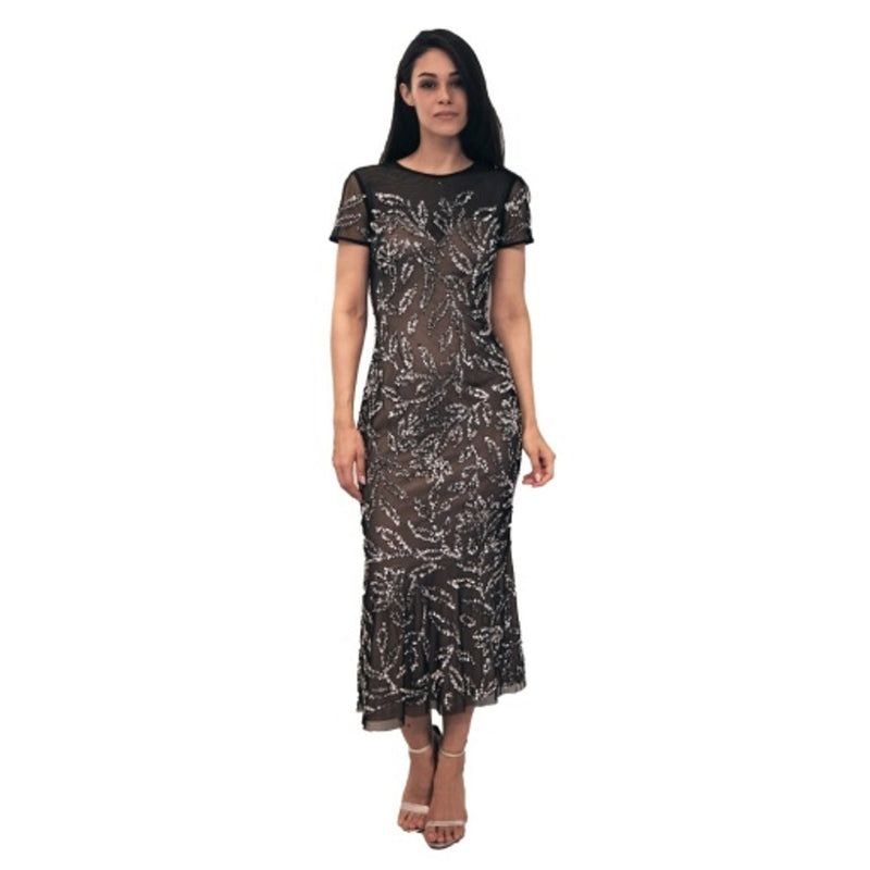 JS Collections - Womens Beaded Cocktail Dress