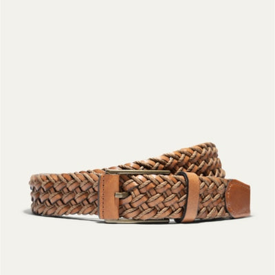 WILL Leather Goods - Mens Leather & Braided Wax Cord Belt