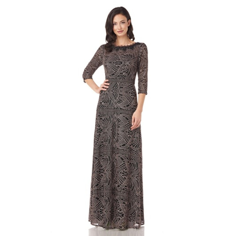 JS Collections - Womens Dotted Gown with Aline Skirt