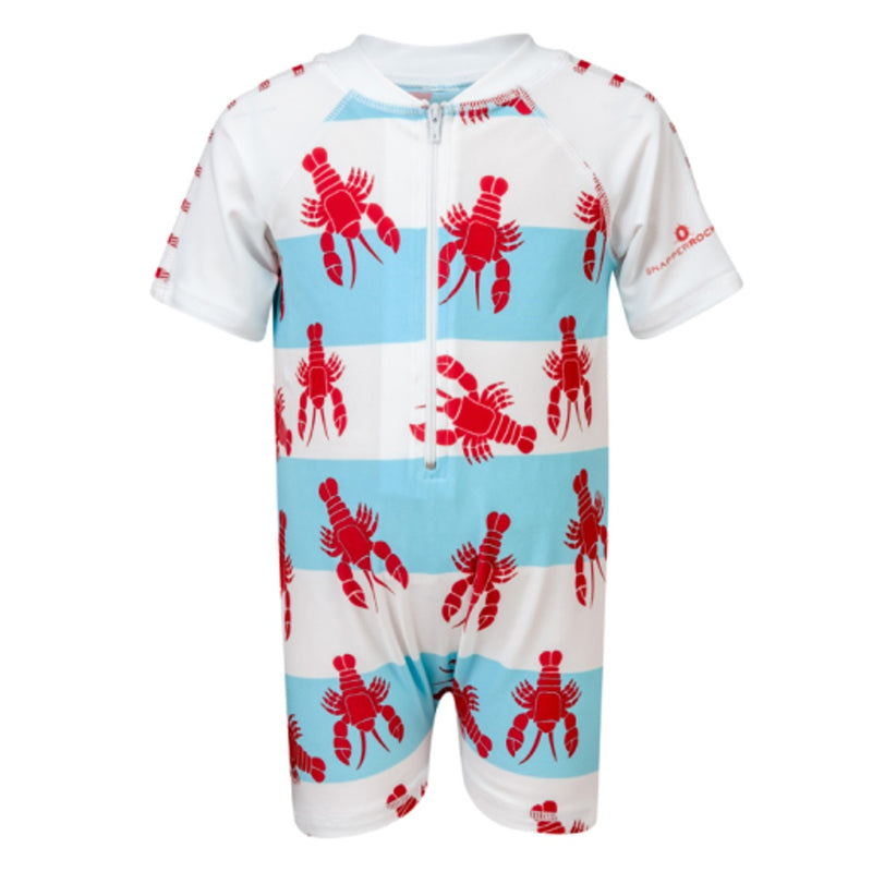 Snapper Rock - Baby Lobster Short Sleeve Sunsuit