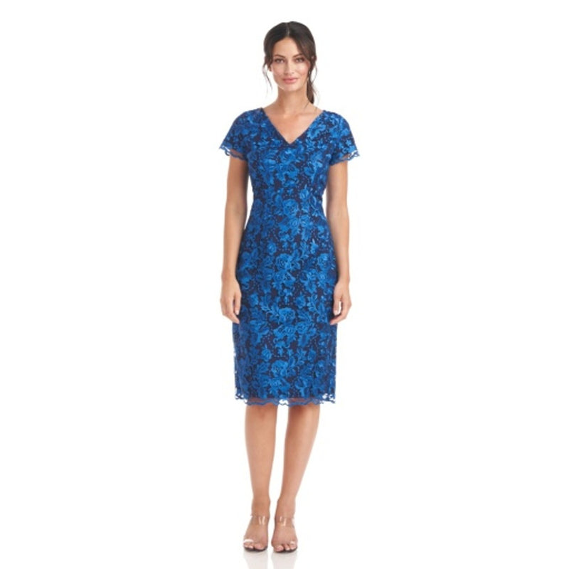 JS Collections - Womens V-Neck Cocktail Dress
