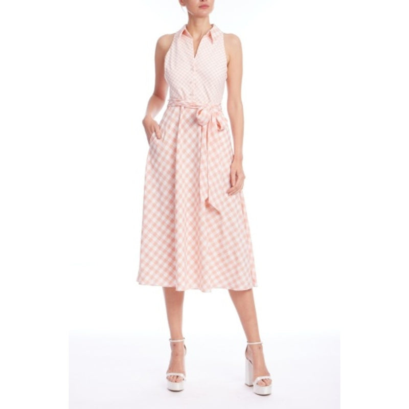 Badgley Mischka - Womens Gingham Halter