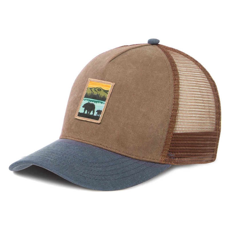 San Diego Hat Company - Recycled Cotton Canvas Trucker Hat with Bear
