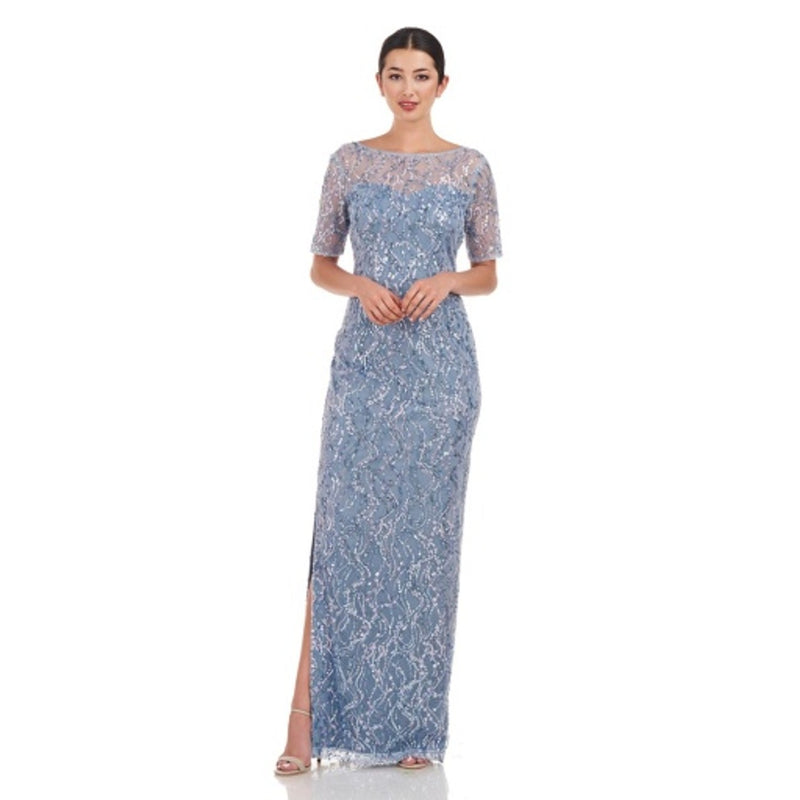 JS Collections - Womens Etta Sheer Sleeve Gown