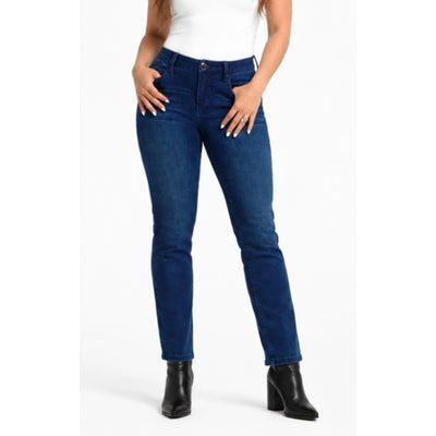 1822 Denim - Womens Petite 27" Better Butter Slim Straight