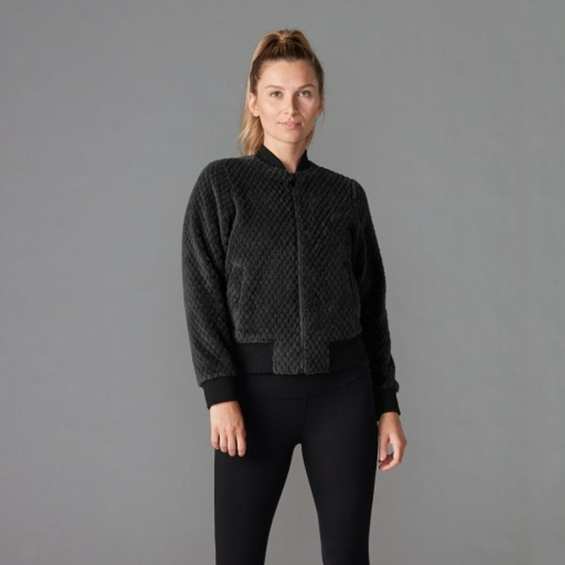 Thirty Three Threads - Unisex Cozy Bomber Jacket Ebony