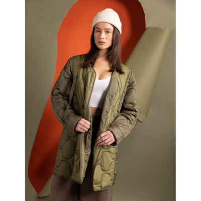 Alpha Industries - Womens Mixed Media Long Liner with