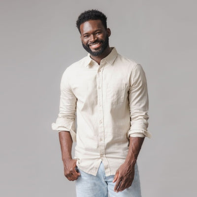 Hope & Henry - Mens Linen Button Down Shirt