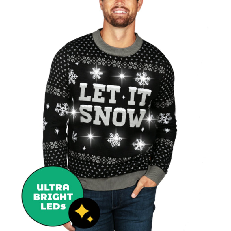Tipsy Elves - Mens Let It Snow Light Up Christmas Sweater