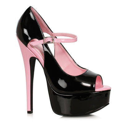 Ellie Shoes - 6.5" Stiletto Heel Open Toe Pump