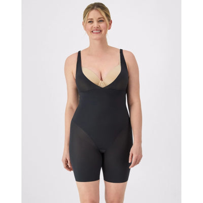 Hanes - Womens Maidenform Wear-Your-Own-Bra Tummy Control Shapewear Bodysuit Anti-Static Fabric