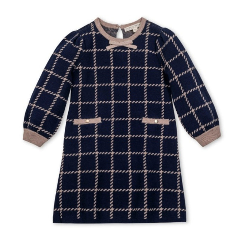 Hope & Henry - Girls Organic Puff Sleeve Sweater Dress