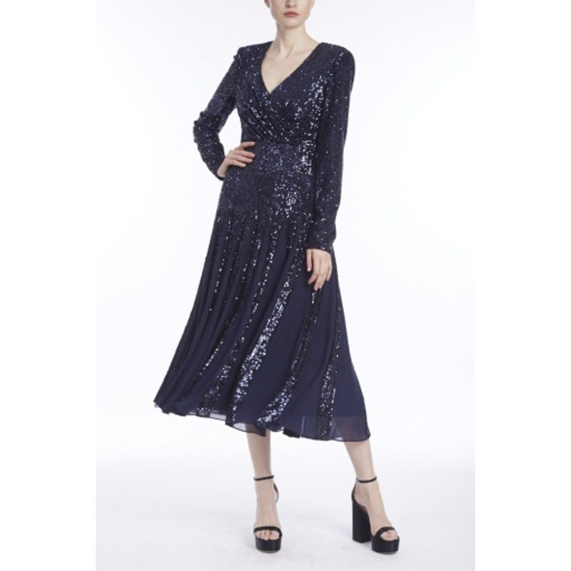 Badgley Mischka - Womens Sequin Ggt Godet
