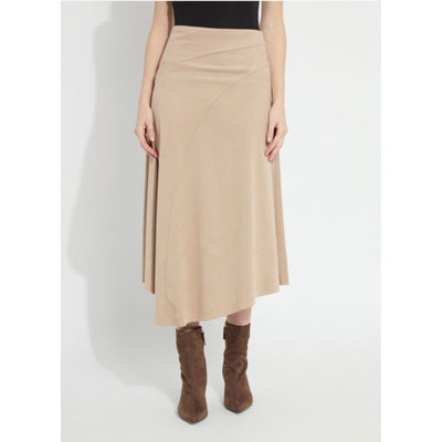 Lysse - Womens Azalea Asymmetric Hem Vegan Suede Skirt