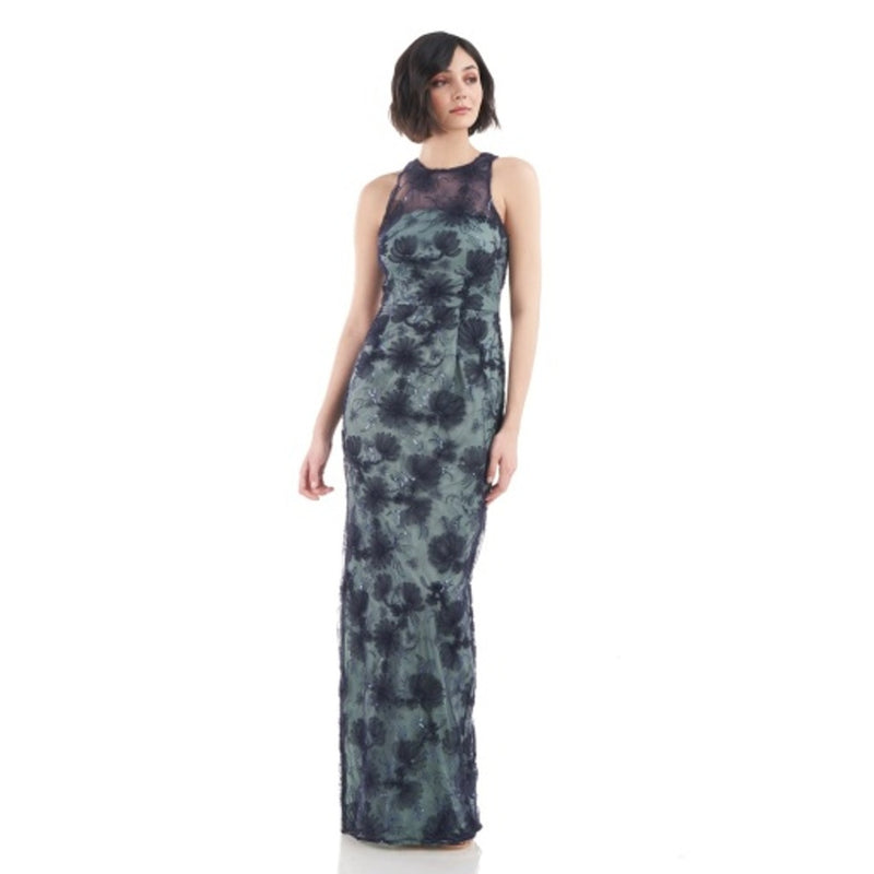 JS Collections - Womens Carter Halter Column Gown