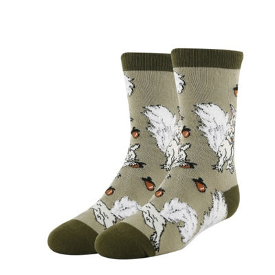 Oooh Yeah - Kids White Fox Squirrel Kid's Socks