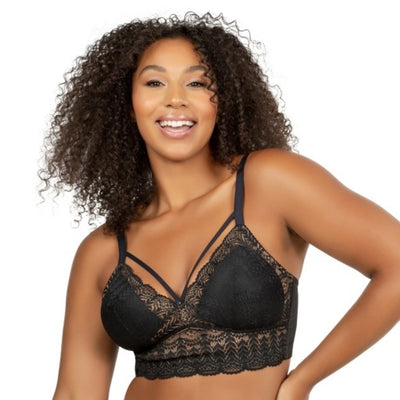 Parfait - Womens Mia Lace Wire-Free Padded Lace Bralette - Black