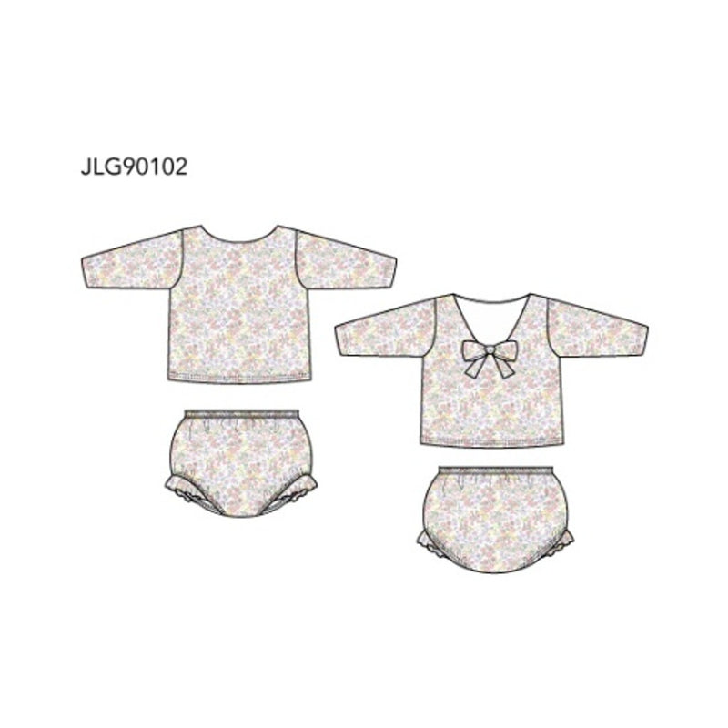 Janie and Jack - Baby G K Multi Ditsy 2pc Rashguard Swim Smr1