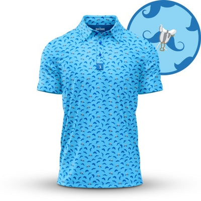 Bogey Bros - Mens Mustache Ride Polo - Mustache Ride