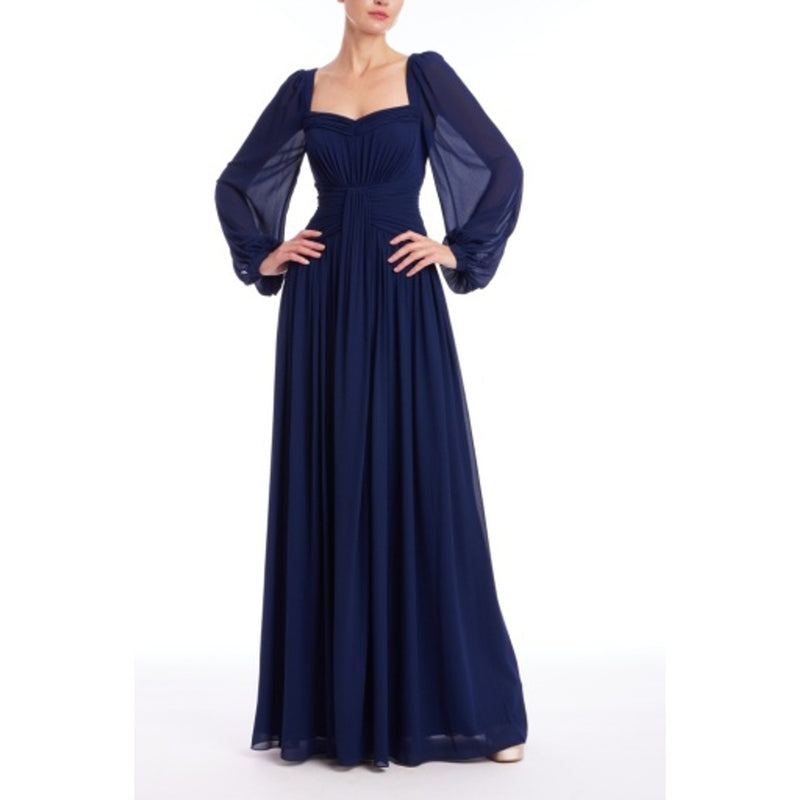 Badgley Mischka - Womens Long Sleeve Pleat Wst