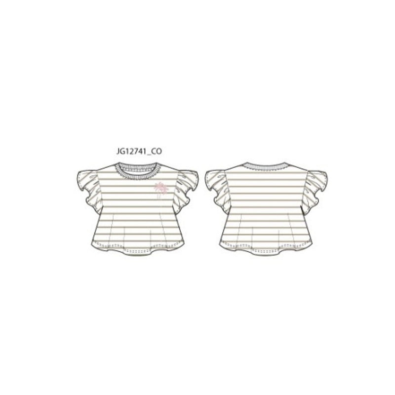 Janie and Jack - Girls K X Multi Stripe Terry Top Sm2