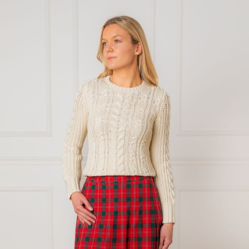 Hope & Henry - Womens Organic Cable Sweater