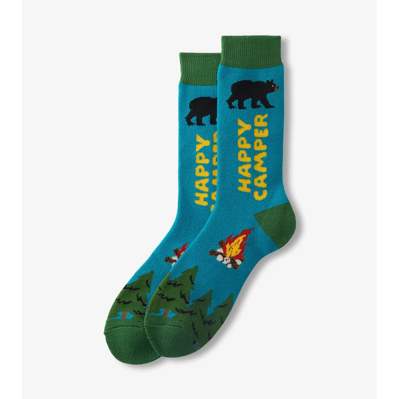 Little Blue House - Unisex Happy Retro Camper Cozy Socks