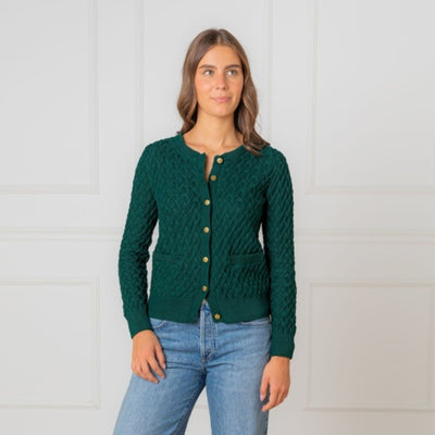 Hope & Henry - Womens Organic Herringbone Stitch Cardigan
