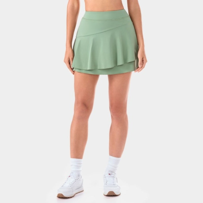 Thirty Three Threads - Unisex Flounce Tennis Skort Cappuccino