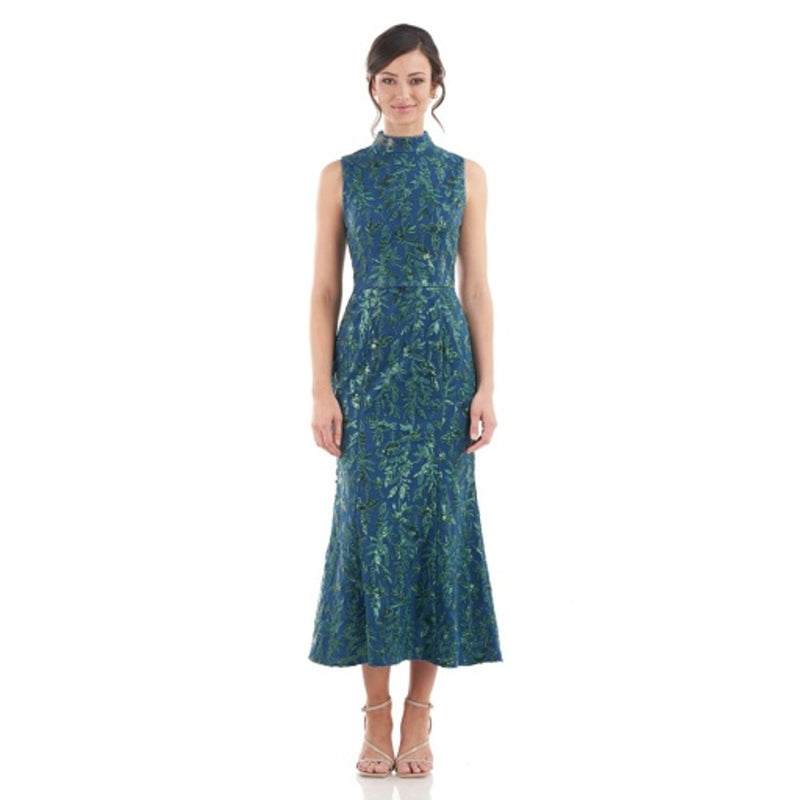 JS Collections - Womens Gemma Mock Neck Midi Dress