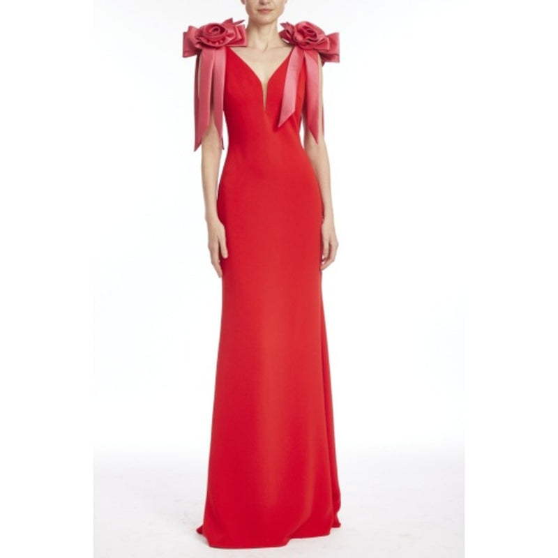 Badgley Mischka - Womens 2 Tone Rosette Shldr