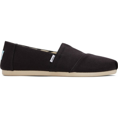 TOMS - Womens Alpargata Classic - Black Wide Width Recycled Cotton Canvas