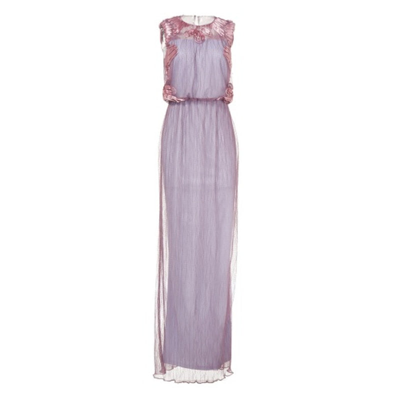 JS Collections - Womens Victoria Jewel Neck Gown