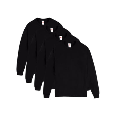 Hanes - Mens Essentials Men's Cotton Long Sleeve T-Shirt Value 4-Pack