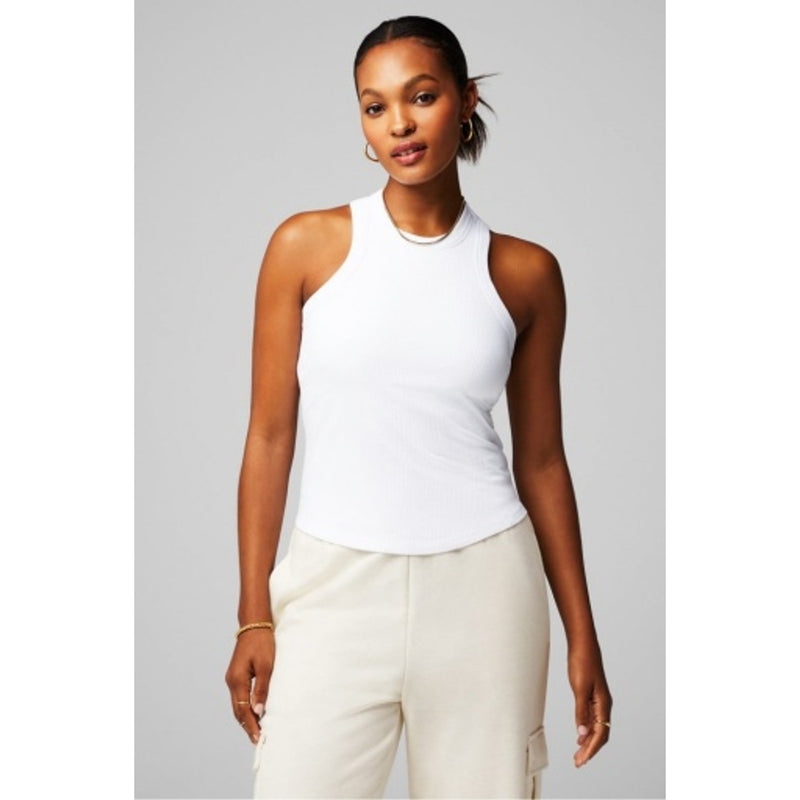 Fabletics - Womens High Neck Rib Built-in Bra Tank