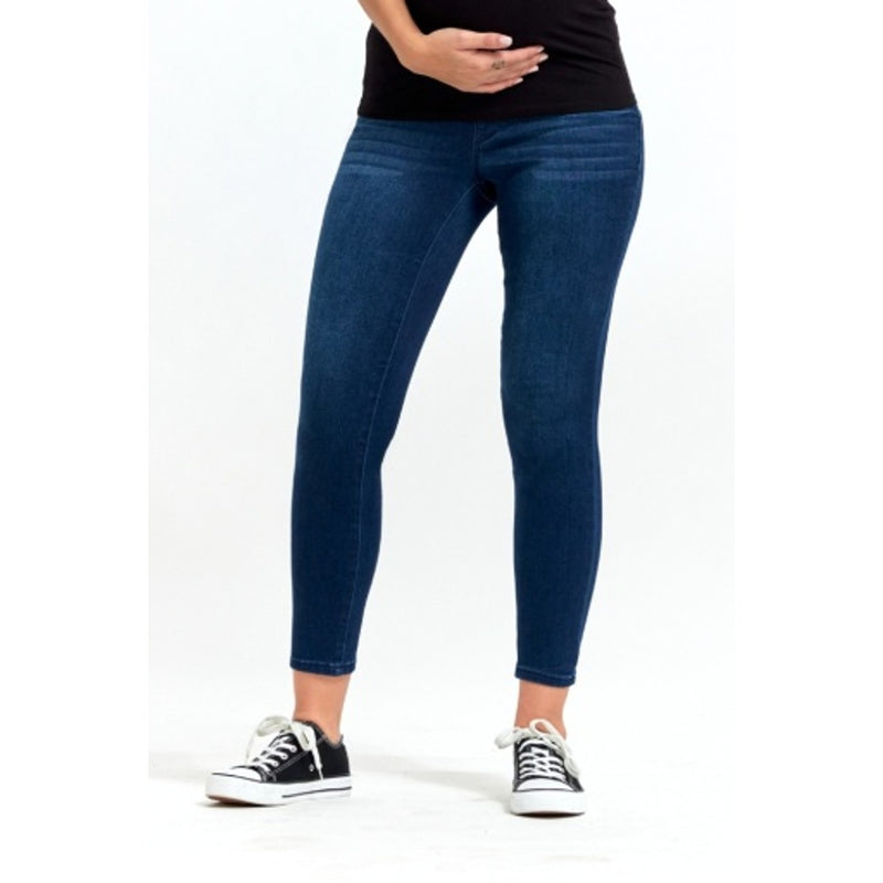 1822 Denim - Womens Maternity 28" Butter Ankle Skinny Jean with Side Panels
