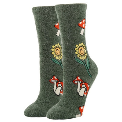 Oooh Yeah - Womens Mushroom Fields Women's Crew Socks