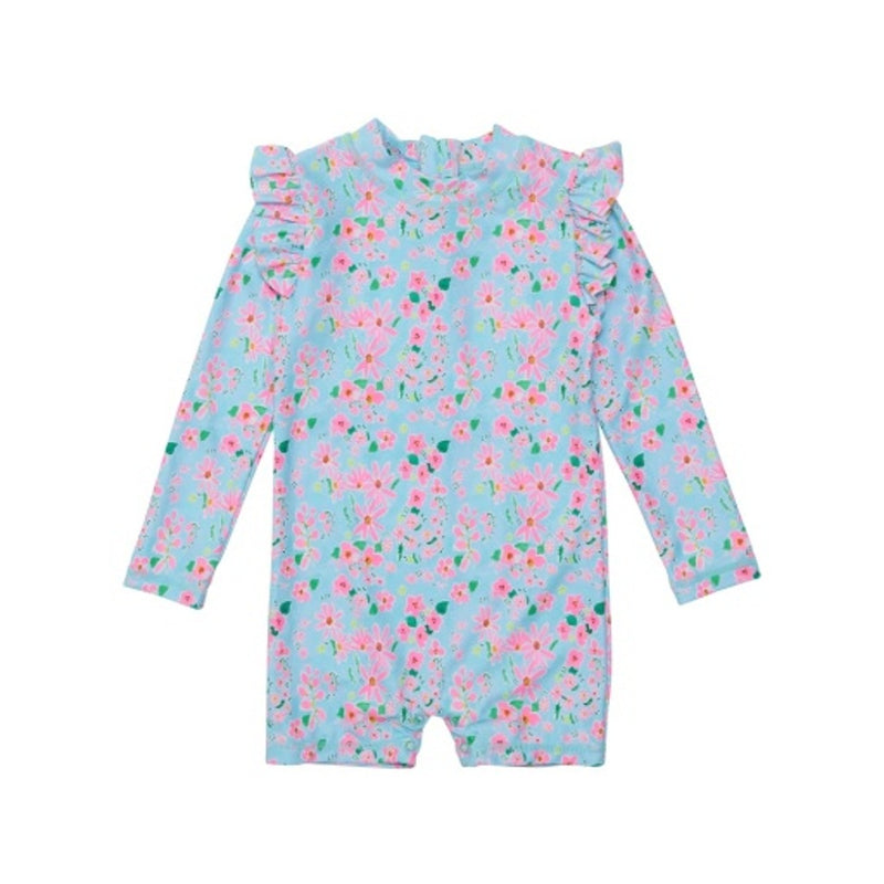 Snapper Rock - Girls Daisy Chain Long Sleeve Sunsuit